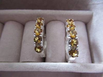 Goldener Topas Swarovski Kristall Ohrringe - Bild 1 von 3