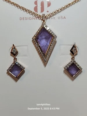 Bomb Party Simply Sets The Adelyn Set RBP6881 Lavanda Flourita Chapado en Oro Rosa Foto 1 de 4