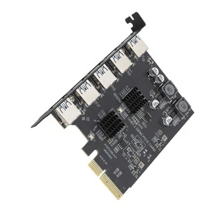 USB 3.2 Gen 2 Expansion Card 5 Ports 10Gbps Type A PCIe 4X Adapter Card For SAL - Bild 1 von 22