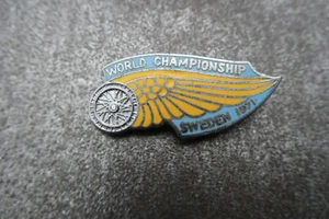 Sweden 1971 World Championship Speedway Sport Motorsport Pin Badge Button (L2B) - Picture 1 of 2