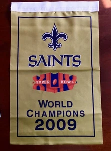 New Orleans Saints 2009 Super Bowl XLIV Champions Banner 18.5” x 12” - Picture 1 of 1