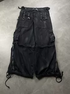 Tripp NYC Vintage 90s Archives Bondage Y2K Gothic Baggy Pants Sz L Made in USA - Picture 1 of 17