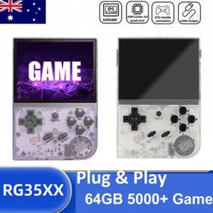 RG35XX Retro Handheld Game Console 3.5 Inch IPS Screen Linux 64G 5000+ Games AU - Picture 1 of 13