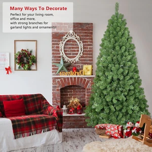 6Ft Artificial PVC Christmas Tree W/Stand Holiday Season Indoor Outdoor Green - Picture 1 of 8