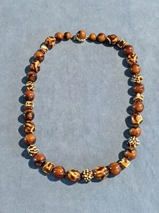 Vintage Necklace (Bag H) Brown Beads (Not plastic) - Picture 1 of 8