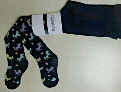 ewers Strumpfhose, marine mit Glitzereinhorn und Sternchen.  NEU! - Bild 1 von 2