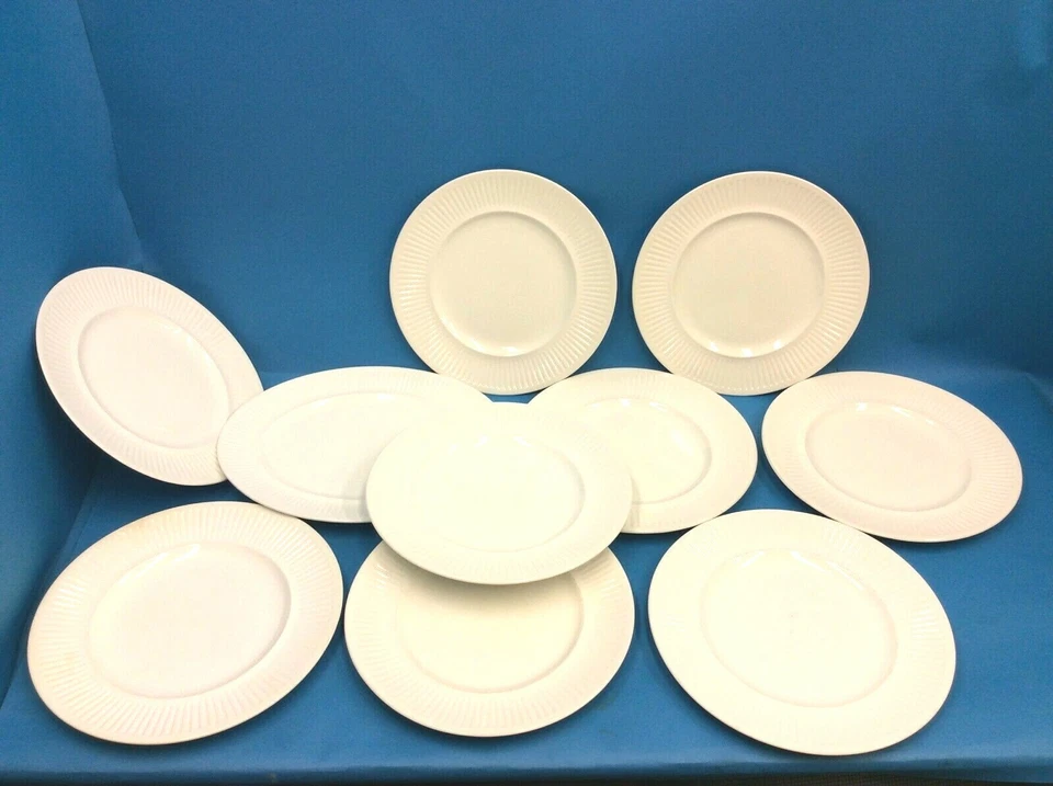 混合复古批量 JB Johnson Brothers 白色铁矿石 1W1 晚餐盘拼盘 — 第 1/4 张图片