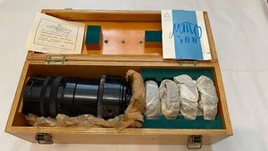 ¡EXCELENTE! Antiguo Stock! Lente teleobjetivo espejo MTO-500 f/8 500 mm M39 *Juego completo* SIN USAR - Imagen 1 de 23