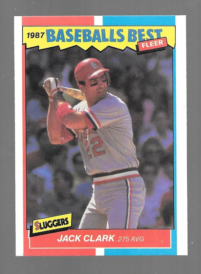 Fleer Baseball's Best Jack Clark 1987 #9 casi nuevo Foto 1 de 1