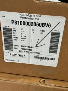 ABB-BALDOR 35Y361T034G1 2HP, 1740RPM, 3PH, 60HZ, 145T, 3534M, TEFC, *230/460 V - Picture 1 of 7