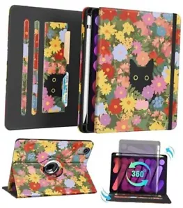 for iPad Mini 7 Case A17 Pro 2024, for iPad Mini 6th Generation Case Cat Flower - Picture 1 of 7