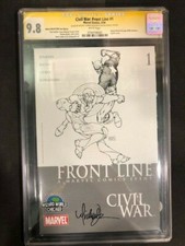 Civil War Front Line #1 Wizard World Variant CGC SS 9.8 Signed by Michael Turner