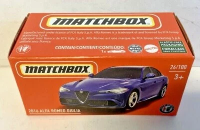 NEW Mattel HFV44 Matchbox Power Grabs 2016 ALFA ROMEO GIULIA 26/100 Die-Cast Car - Image 1 of 2