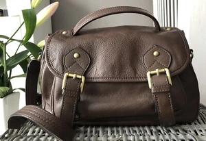CLARKS Borsa a tracolla in pelle marrone BORSA MESSENGER, borsa a mano - Foto 1 di 10