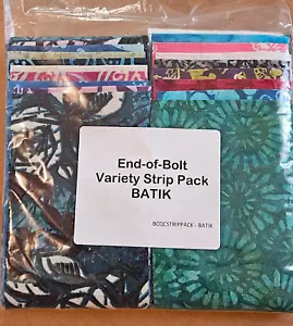 End of Bolt Fabric Variety Strip Pack Batik - Picture 1 of 1