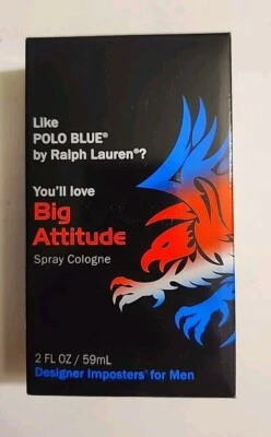 BIG ACTITUD Spray Colonia para Hombres 2 Fl OZ Perfumes De Coeur Diseñador Impostores Foto 1 de 3