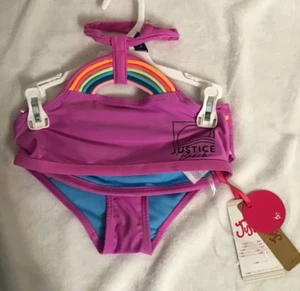 NWT! Girls Justice Beach 2 Piece Bathing Suit Size XL 16/18 - Picture 1 of 3