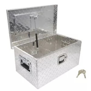 Labwork Aluminum Diamond Plate Tool Box New 20" x 12" x 9.5" Trailer Pickup - Picture 1 of 17