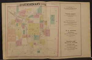  Ohio Portage County Map City of Ravenna & Engravings 1874 Dbl Pg/Side  Y14#27 - Picture 1 of 2
