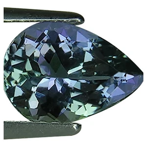 2.10 Ct A+ Natural D Block Tanzanite Medium Light Violet Green Color Pear Cut - Picture 1 of 2