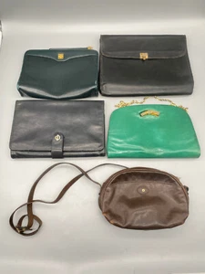LOT 5 X SACS À MAIN ORIGINAL GIVENCHY AIGNER BALLY PAM CUIR FABRIQUÉ EN ITALIE - Photo 1/23