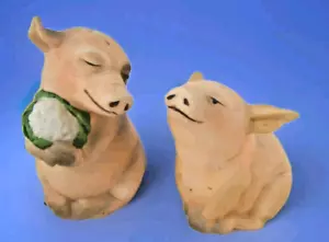 Juego de saleros y pimenteros Franklin Mint Noahs Ark Pig de colección 1987 dos por dos - Imagen 1 de 8