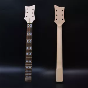 DIY Maple Guitar Neck 24 Fret 24.75 Inch Style Rosewood Fretboard Block Inlay - Picture 1 of 9