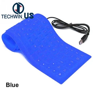 Portable 85Key Keyboard Silicone Waterproof Soft Flexible Foldable for Laptop PC - Picture 1 of 17