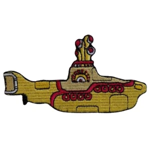 Lindo parche bordado de hierro cosido submarino amarillo dibujos animados para niños - Imagen 1 de 2