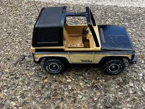 Vintage 1979 17" Tonka Bronco Toy Truck MR-970 Jeep Black Gold Pressed steel USA - Picture 1 of 6