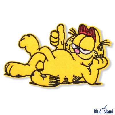 Garfield The Lazy Cat Cartoon Character Embroidered Iron on patch - Imagem 1 de 4