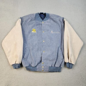 VTG 90s Bomber Jacket Mens Extra Large MAD ABOUT YOU Cast Crew Promo TV WEHT 25 - Picture 1 of 10