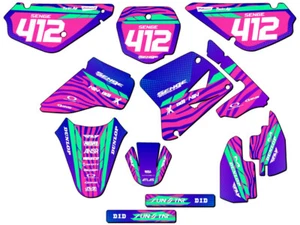 2001-2004 RM 85 TIGRE rosa Senge kit de gráficos compatible con Suzuki - Imagen 1 de 10