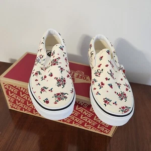 Scarpa VANS Ditsy floreale classica slip on taglia uomo 7 donna 8,5 bianca micro floreale - Foto 1 di 9