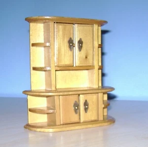 Wood Dollhouse Kitchen Cabinet Hutch Display EUC - Picture 1 of 4