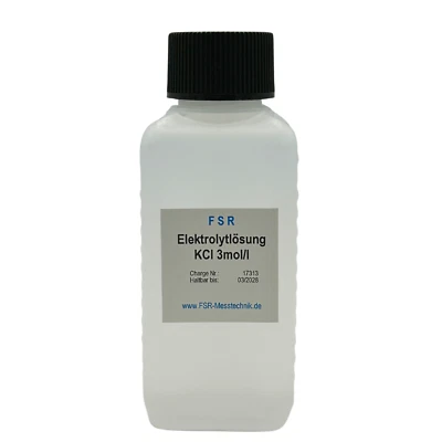 FSRTOP KCL 3 mol/l 100 ml solución de almacenamiento solución tampón para pH y electrodo redox