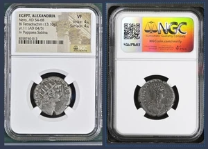 TETRADRACHM / TETRADRACMA EMPERADOR NERÓN, EGIPTO, 64 DC, NGC VF 4/5, 4/5. - Imagen 1 de 6
