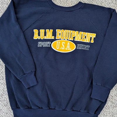 Sudadera vintage años 90 BUM Equipment cuello redondo para hombre XL Foto 1 de 4