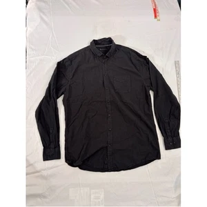 American Tall Button-Down Shirt Men's L Black - Picture 1 of 15