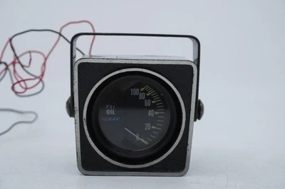 Medidor de presión de aceite amplificador RAC vintage años 70 Hot Rod Muscle Car Square Foto 1 de 4