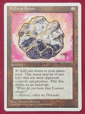 Magic The Gathering 4TH EDITION FELLWAR STONE artifact card MTG FOURTH - Image 1 of 2