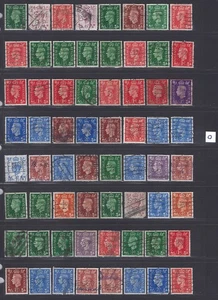 GB 🇬🇧 -128 used Perfins - King George VI. MUCH DUPLICATION. - Picture 1 of 4