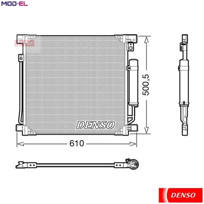 CONDENSER AIR CONDITIONING DCN45013 FOR MITSUBISHI TRITON/L200 STRADA 2.4L 4cyl - Image 1 of 4