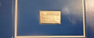 1980 US OLYMPIADE MASSIV STERLING SILBER "SCHWIMMEN" BRIEFMARKE VON THE FRANKLIN MINT - Bild 1 von 5