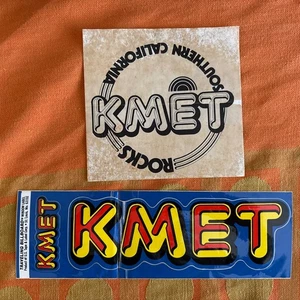 Vintage KMET Los Angeles Radio Station Autoaufkleber 2 Stück - Bild 1 von 1