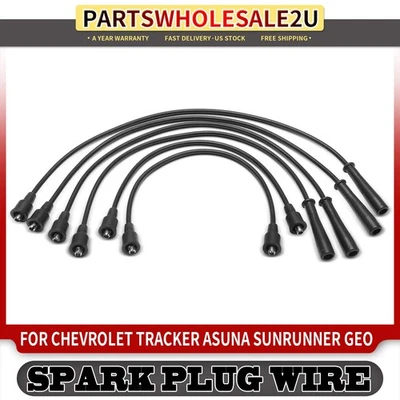 Комплект из 6 проводов свечей зажигания для Chevrolet Tracker Asuna Sunrunner Geo SuzukiPontiac - Изображение 1 из 4