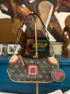 Y2k Dooney & Bourke Brown Shoulder Bag - Picture 1 of 10