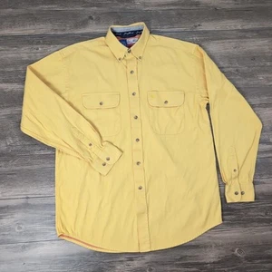 Wrangler George Strait Collection Shirt Mens Large Yellow Long Sleeve Cowboy - Picture 1 of 13