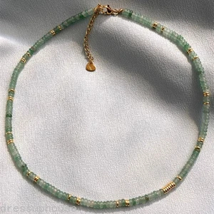 1Pc Natural Jade Necklace Good Luck Bead Beading Clavicle Chain Bracelet - Picture 1 of 6