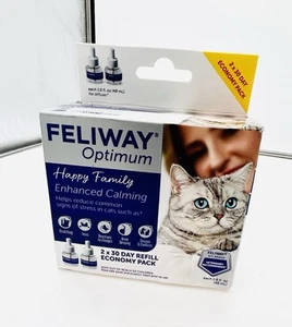 Feliway Optimum 60 Day Refill 2 X 1.6Oz Each Exp 12/2026 Cats Calming Behavior - Picture 1 of 7